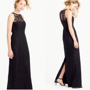 J. Crew | Pamela Leavers Full Length Lace Gown
